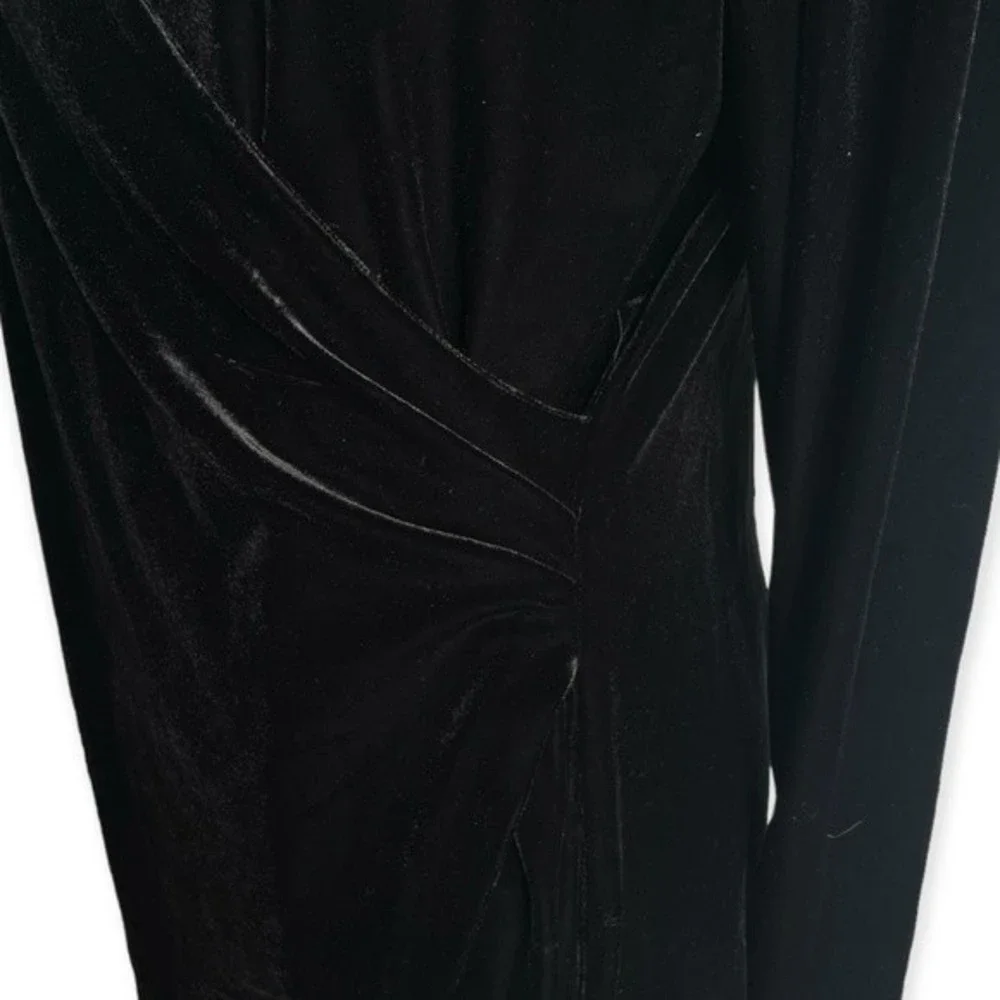 White House Black Market Velvet Long Sleeve Mini Dress - Picture 5 of 9